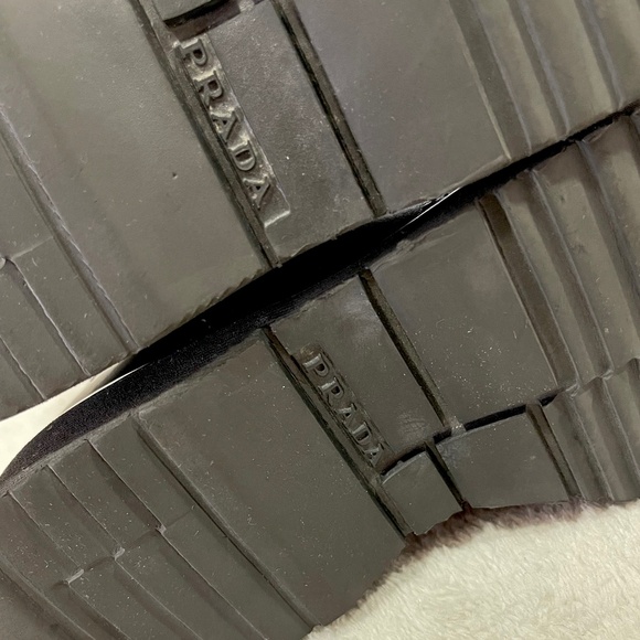 Prada Black Leather Combat Boots Size 7 - Picture 12 of 13